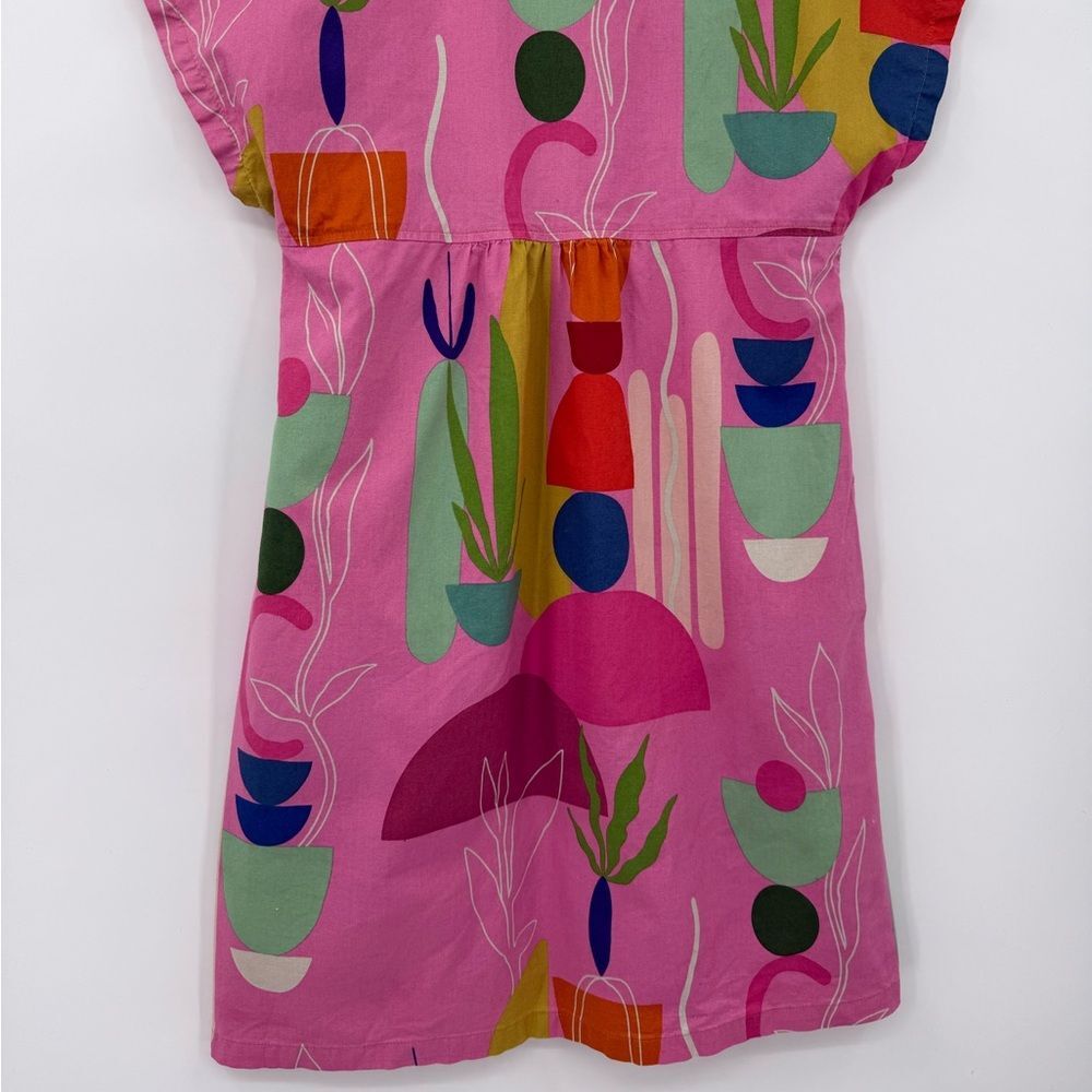 Uncle Frank by Ivy Jane 100% Cotton Modern Mexicana Dress in Pink Multi | XS - Picture 6 of 8